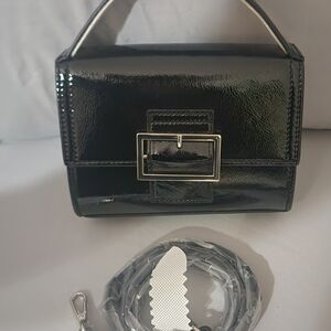 Elegant Black Patent Leather Handbag